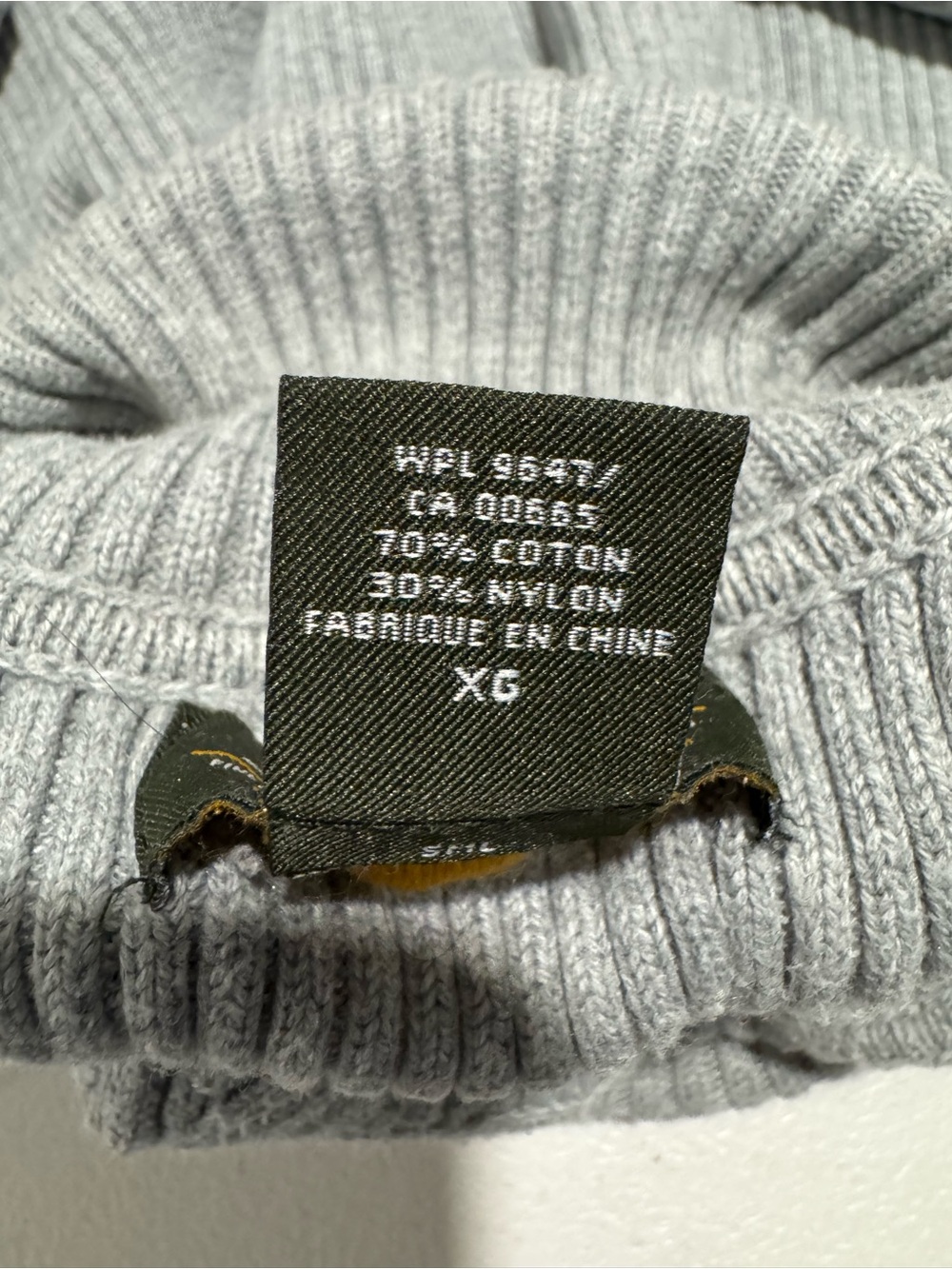 Eddie Bauer Light Gray Ribbed Turtleneck Sweater - Picture 4 of 9